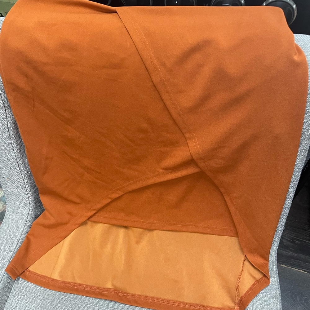 Rusty Orange skirt.